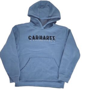 Carhartt Blue Hoodie Pullover Sweatshirt Youth XL